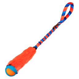 Tug-e-nuff Fauxtastic PowerBall Bungee Orange Kunstpels med Dummy og Bold 63cm